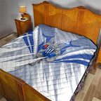 North Melbourne Kangaroos Australian Football Quilt Powerful Kangaroo Mascot - Bold Team Colors