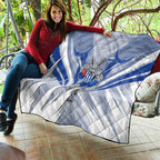 North Melbourne Kangaroos Australian Football Quilt Powerful Kangaroo Mascot - Bold Team Colors