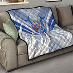 North Melbourne Kangaroos Australian Football Quilt Powerful Kangaroo Mascot - Bold Team Colors