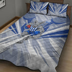 North Melbourne Kangaroos Australian Football Quilt Bed Set Powerful Kangaroo Mascot - Bold Team Colors