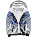 North Melbourne Kangaroos Australian Football Sherpa Hoodie Powerful Kangaroo Mascot - Bold Team Colors