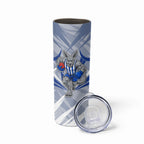 North Melbourne Kangaroos Australian Football Skinny Tumbler Powerful Kangaroo Mascot - Bold Team Colors