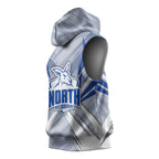 North Melbourne Kangaroos Australian Football Sleeveless Hoodie Powerful Kangaroo Mascot - Bold Team Colors