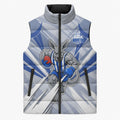 North Melbourne Kangaroos Australian Football Sleeveless Puffer Jacket Powerful Kangaroo Mascot - Bold Team Colors