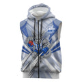 North Melbourne Kangaroos Australian Football Sleeveless Zip Hoodie Powerful Kangaroo Mascot - Bold Team Colors