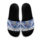 North Melbourne Kangaroos Australian Football Slide Sandals Powerful Kangaroo Mascot - Bold Team Colors