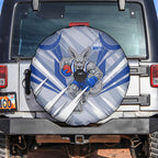 North Melbourne Kangaroos Australian Football Spare Tire Cover Powerful Kangaroo Mascot - Bold Team Colors