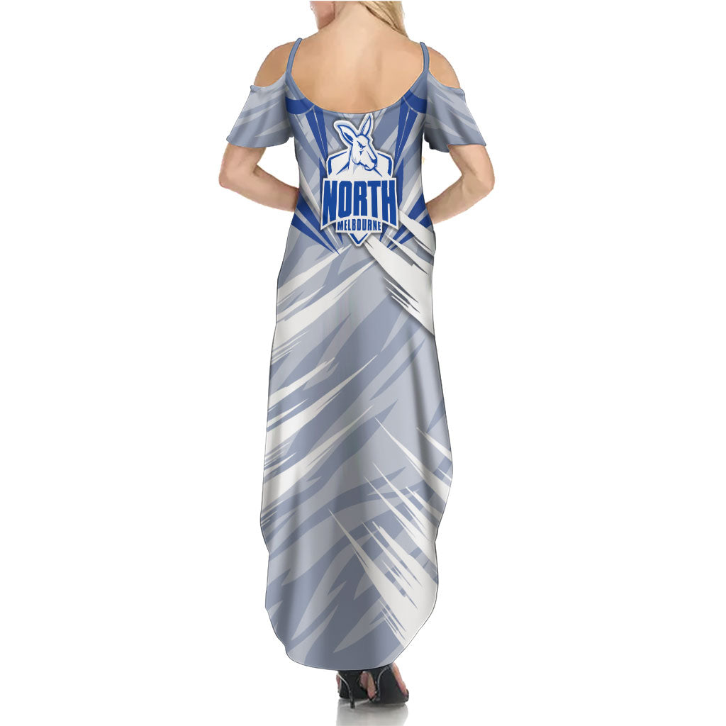 North Melbourne Kangaroos Australian Football Summer Maxi Dress Powerful Kangaroo Mascot - Bold Team Colors