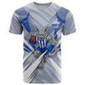 North Melbourne Kangaroos Australian Football T Shirt Powerful Kangaroo Mascot - Bold Team Colors
