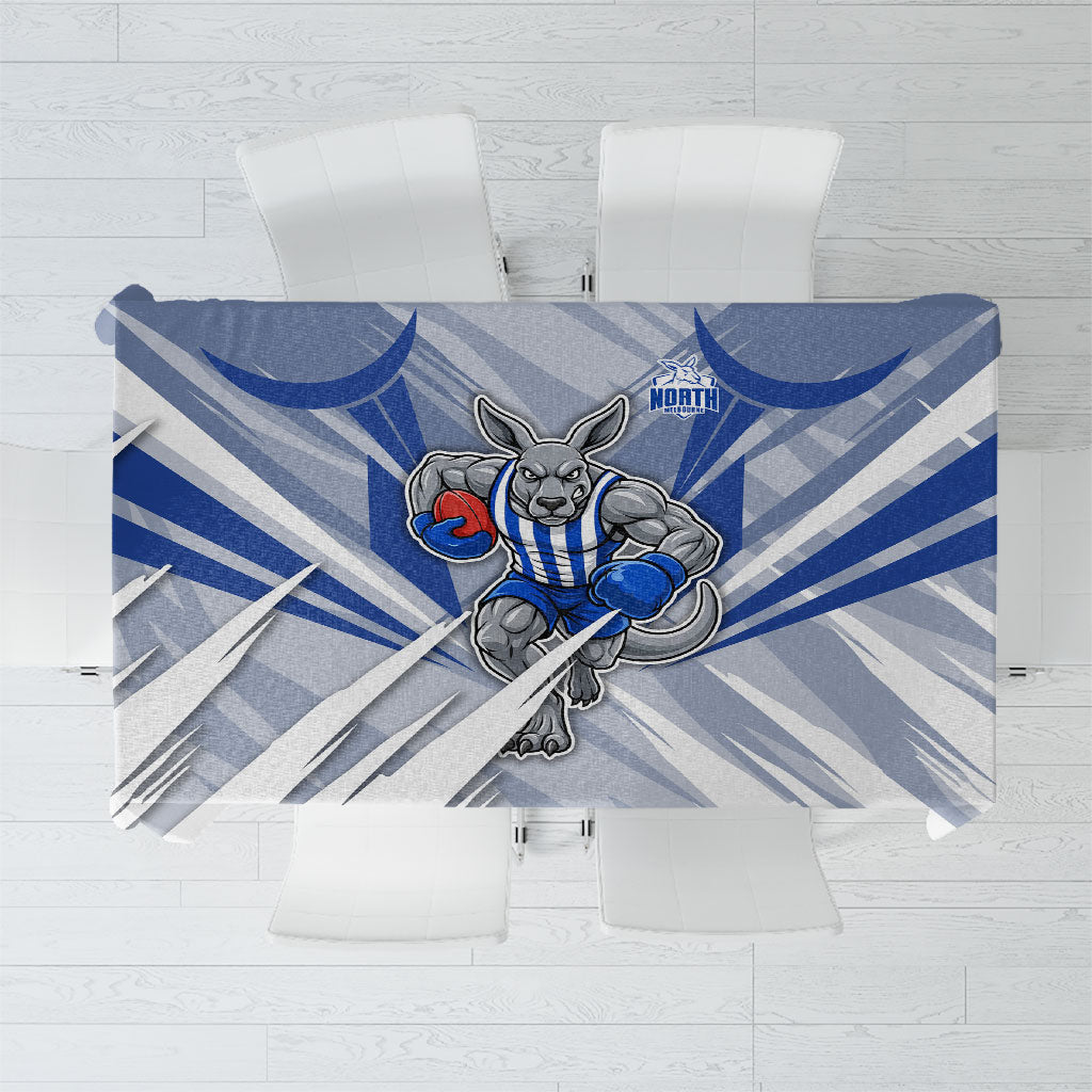 North Melbourne Kangaroos Australian Football Tablecloth Powerful Kangaroo Mascot - Bold Team Colors