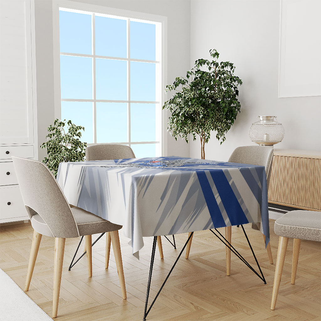 North Melbourne Kangaroos Australian Football Tablecloth Powerful Kangaroo Mascot - Bold Team Colors
