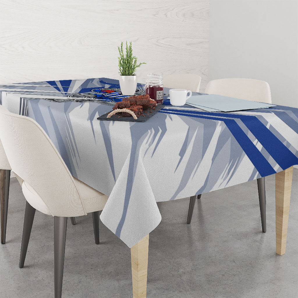 North Melbourne Kangaroos Australian Football Tablecloth Powerful Kangaroo Mascot - Bold Team Colors