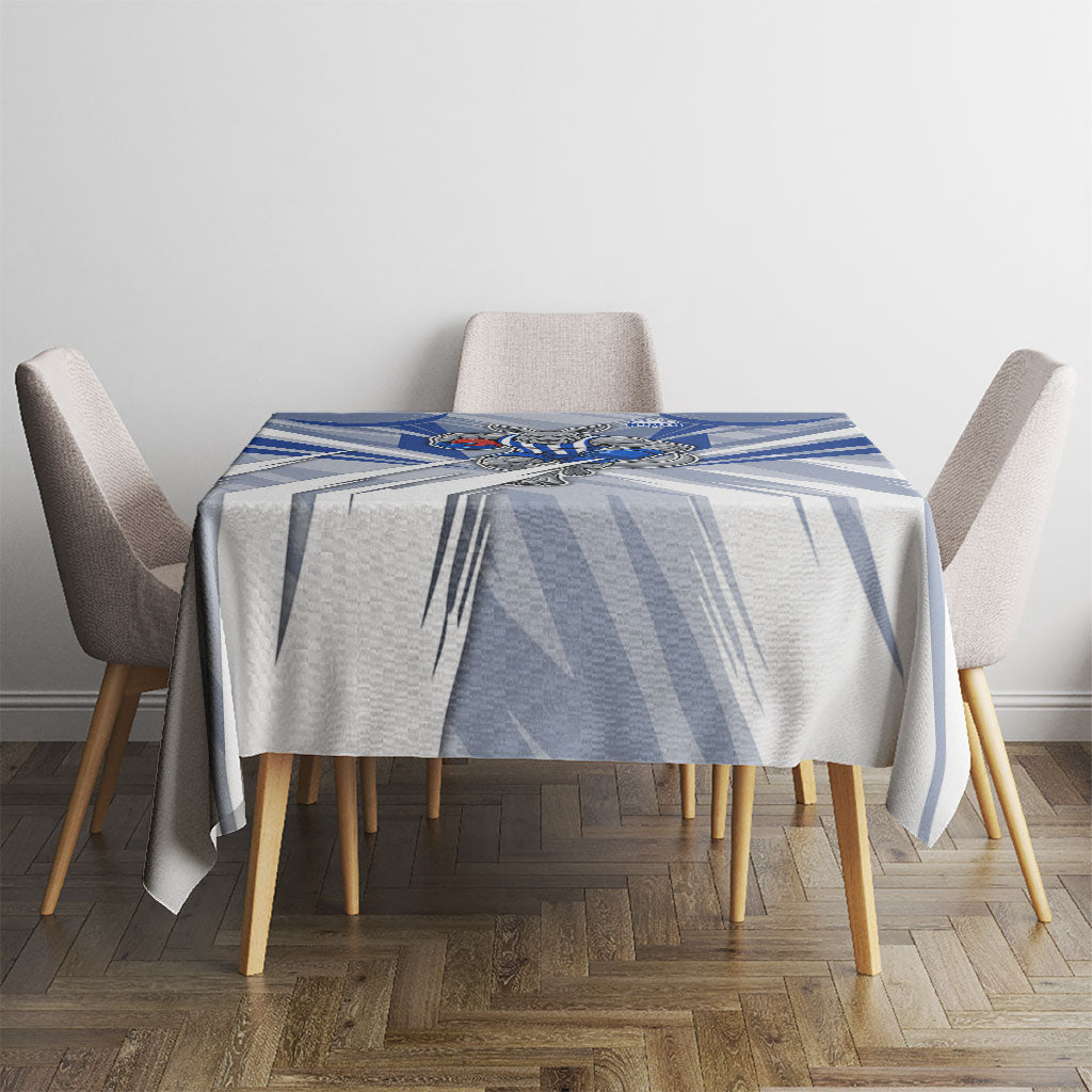 North Melbourne Kangaroos Australian Football Tablecloth Powerful Kangaroo Mascot - Bold Team Colors