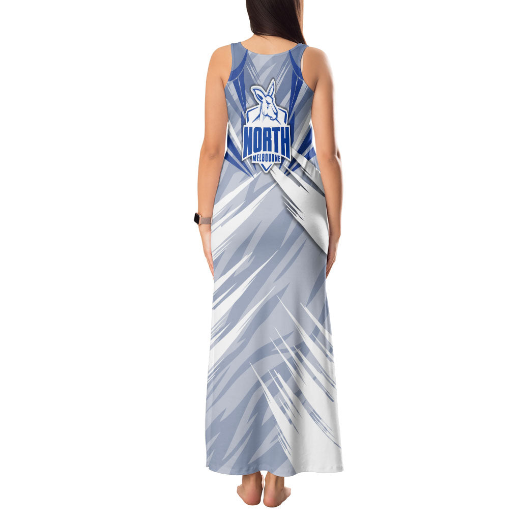 North Melbourne Kangaroos Australian Football Tank Maxi Dress Powerful Kangaroo Mascot - Bold Team Colors