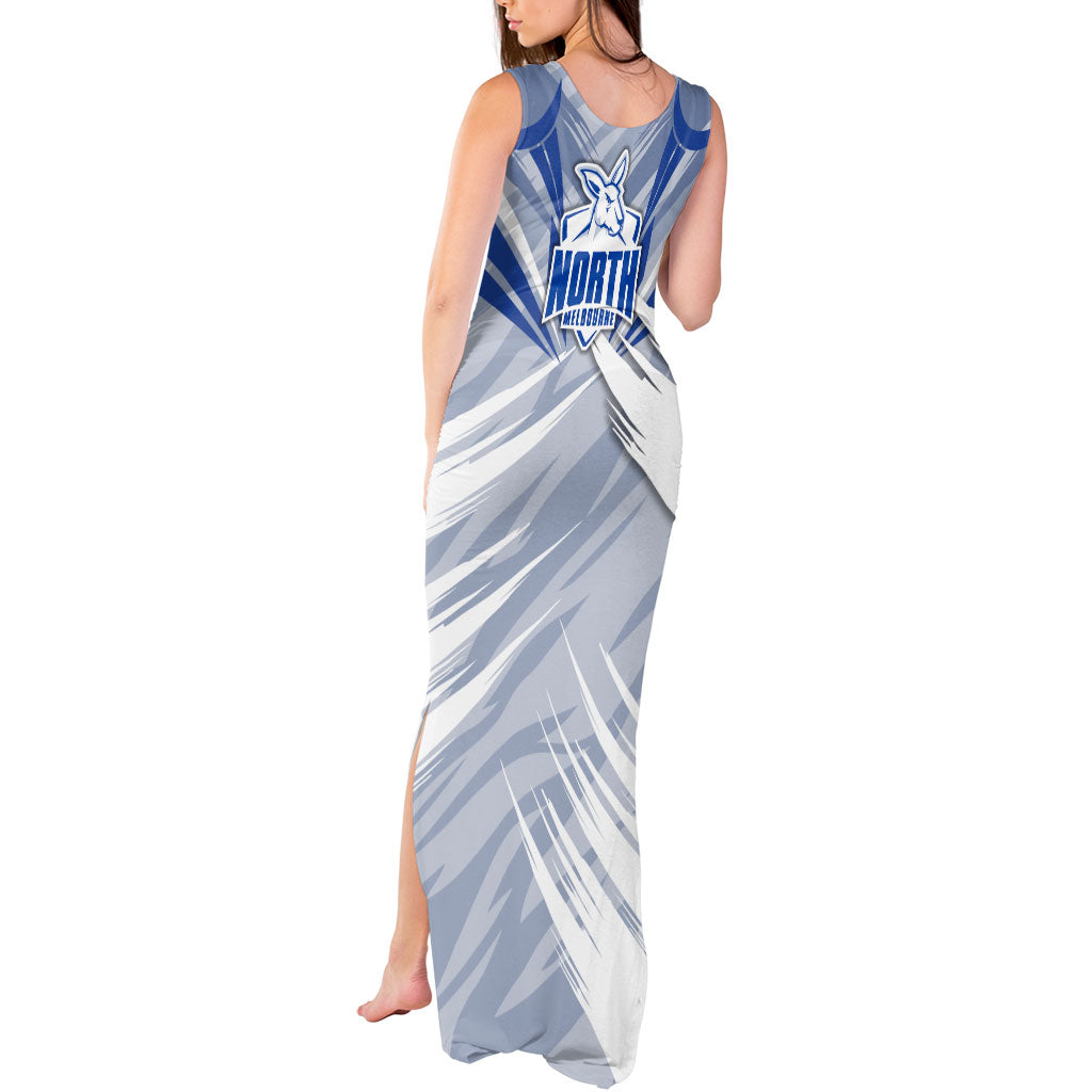 North Melbourne Kangaroos Australian Football Tank Maxi Dress Powerful Kangaroo Mascot - Bold Team Colors