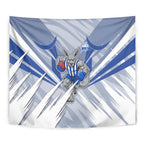 North Melbourne Kangaroos Australian Football Tapestry Powerful Kangaroo Mascot - Bold Team Colors