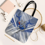 North Melbourne Kangaroos Australian Football Tote Bag Powerful Kangaroo Mascot - Bold Team Colors