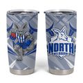 North Melbourne Kangaroos Australian Football Tumbler Cup Powerful Kangaroo Mascot - Bold Team Colors