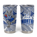 North Melbourne Kangaroos Australian Football Tumbler Cup Powerful Kangaroo Mascot - Bold Team Colors