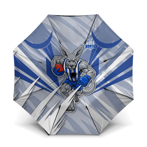 North Melbourne Kangaroos Australian Football Umbrella Powerful Kangaroo Mascot - Bold Team Colors