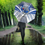 North Melbourne Kangaroos Australian Football Umbrella Powerful Kangaroo Mascot - Bold Team Colors