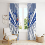 North Melbourne Kangaroos Australian Football Window Curtain Powerful Kangaroo Mascot - Bold Team Colors