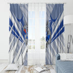 North Melbourne Kangaroos Australian Football Window Curtain Powerful Kangaroo Mascot - Bold Team Colors