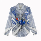 North Melbourne Kangaroos Australian Football Women Casual Shirt Powerful Kangaroo Mascot - Bold Team Colors