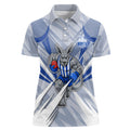 North Melbourne Kangaroos Australian Football Women Polo Shirt Powerful Kangaroo Mascot - Bold Team Colors