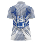 North Melbourne Kangaroos Australian Football Women Polo Shirt Powerful Kangaroo Mascot - Bold Team Colors