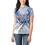 North Melbourne Kangaroos Australian Football Women Polo Shirt Powerful Kangaroo Mascot - Bold Team Colors