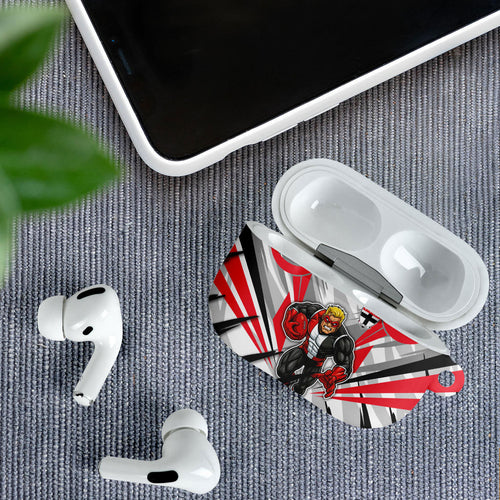 St Kilda Saints Australian Football AirPods Case Superhero Mascot Graphic - Bold Team Colors
