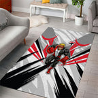 St Kilda Saints Australian Football Area Rug Superhero Mascot Graphic - Bold Team Colors