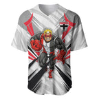 St Kilda Saints Australian Football Baseball Jersey Superhero Mascot Graphic - Bold Team Colors