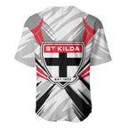 St Kilda Saints Australian Football Baseball Jersey Superhero Mascot Graphic - Bold Team Colors