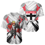 St Kilda Saints Australian Football Baseball Jersey Superhero Mascot Graphic - Bold Team Colors