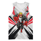 St Kilda Saints Australian Football Basketball Jersey Superhero Mascot Graphic - Bold Team Colors