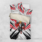 St Kilda Saints Australian Football Bedding Set Superhero Mascot Graphic - Bold Team Colors