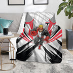 St Kilda Saints Australian Football Blanket Superhero Mascot Graphic - Bold Team Colors