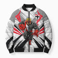St Kilda Saints Australian Football Bomber Puffer Jacket Superhero Mascot Graphic - Bold Team Colors