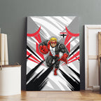 St Kilda Saints Australian Football Canvas Wall Art Superhero Mascot Graphic - Bold Team Colors