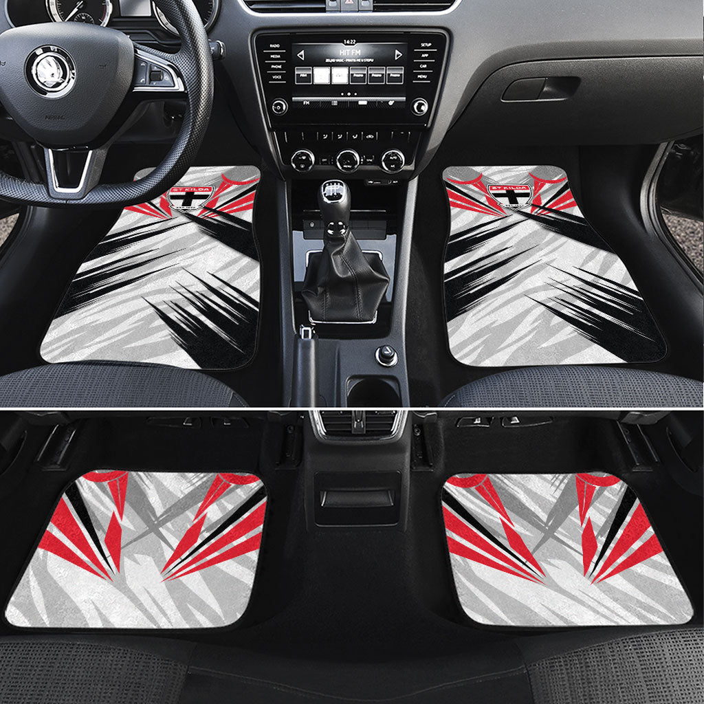 St Kilda Saints Australian Football Car Mats Superhero Mascot Graphic - Bold Team Colors