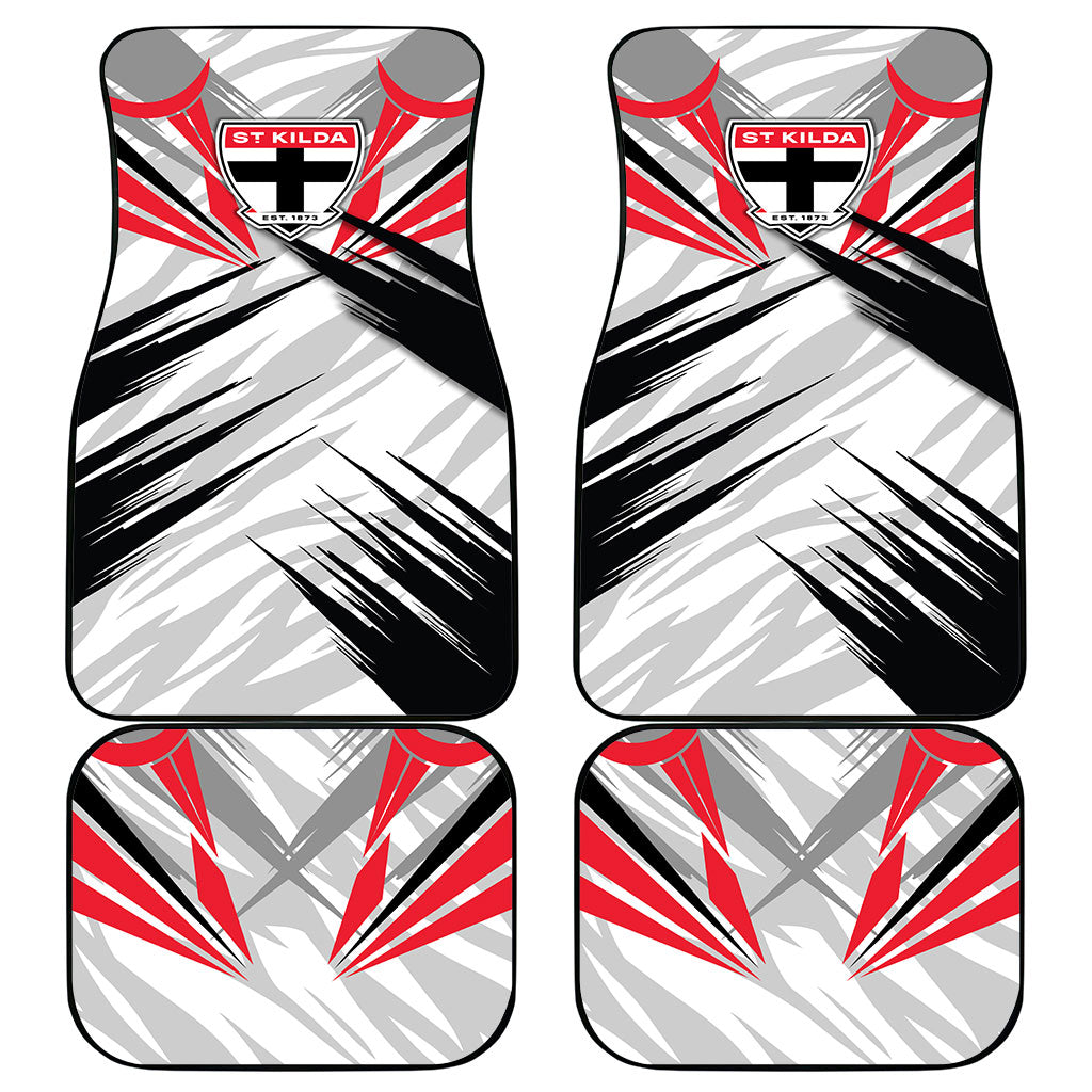 St Kilda Saints Australian Football Car Mats Superhero Mascot Graphic - Bold Team Colors