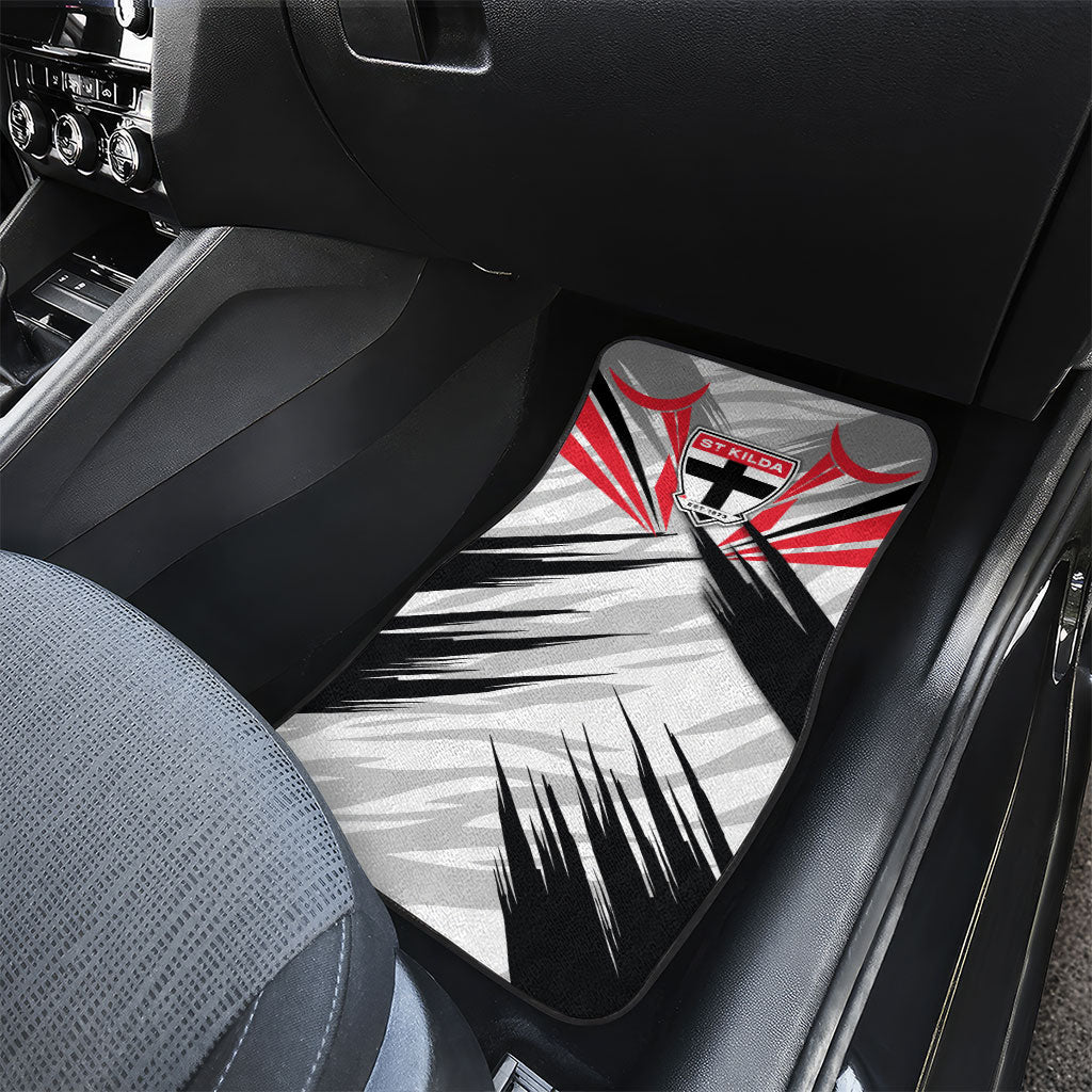 St Kilda Saints Australian Football Car Mats Superhero Mascot Graphic - Bold Team Colors