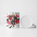 St Kilda Saints Australian Football Ceramic Mug Superhero Mascot Graphic - Bold Team Colors