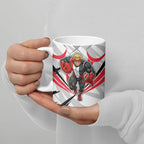 St Kilda Saints Australian Football Ceramic Mug Superhero Mascot Graphic - Bold Team Colors