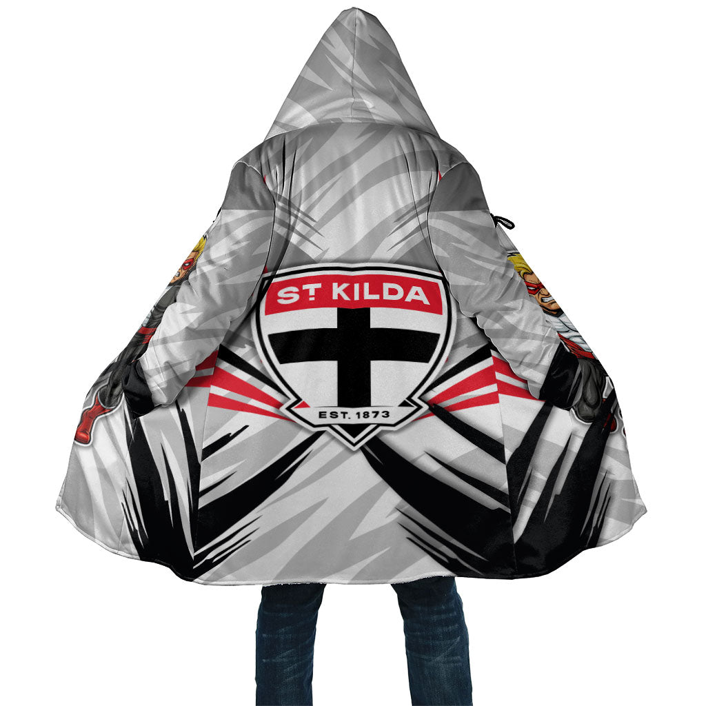 St Kilda Saints Australian Football Cloak Superhero Mascot Graphic - Bold Team Colors