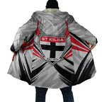 St Kilda Saints Australian Football Cloak Superhero Mascot Graphic - Bold Team Colors