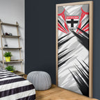 St Kilda Saints Australian Football Door Cover Superhero Mascot Graphic - Bold Team Colors