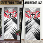 St Kilda Saints Australian Football Door Cover Superhero Mascot Graphic - Bold Team Colors